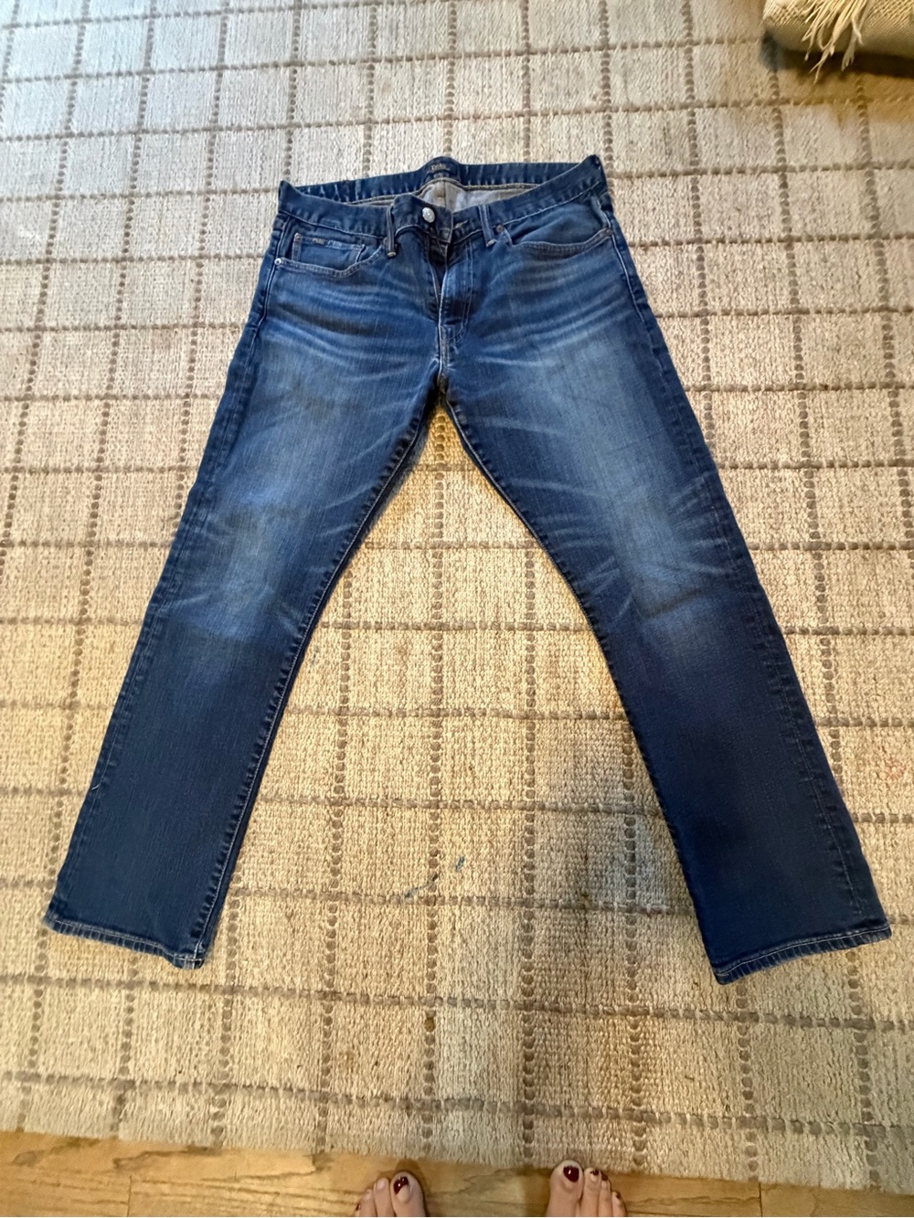 Ralph Lauren Slim Straight Jeans in Dark Blue Wash